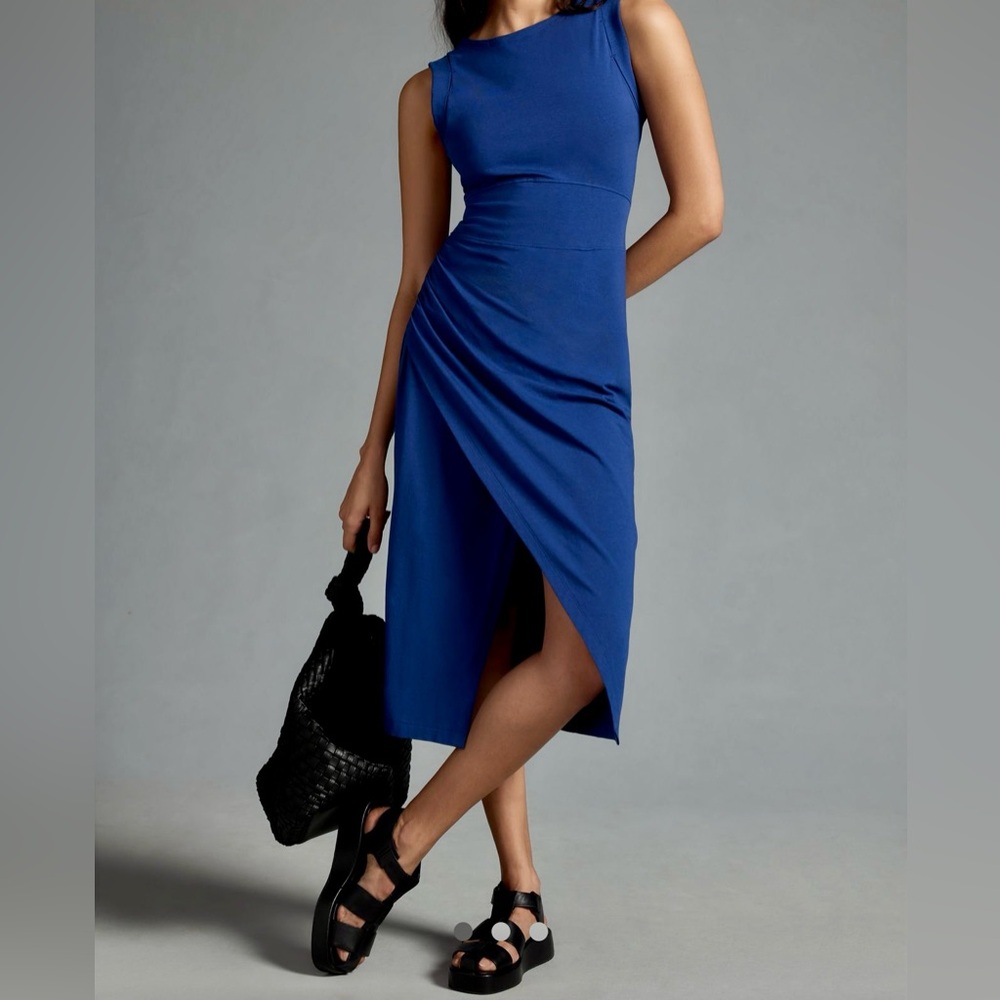 NWT Blue Midi Dress Women’s Size S